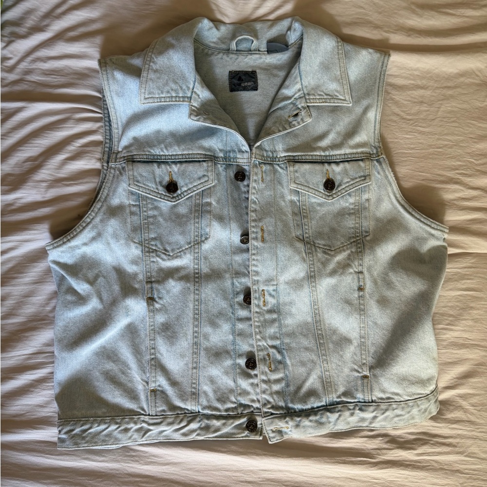 Vintage Light Wash Denim Vest